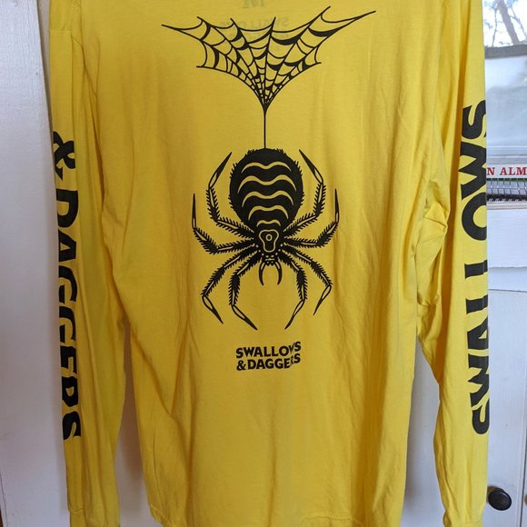 Swallows & Daggers / Zumiez Long sleeve graphic tee w/ Spiderweb on back! - Picture 1 of 5